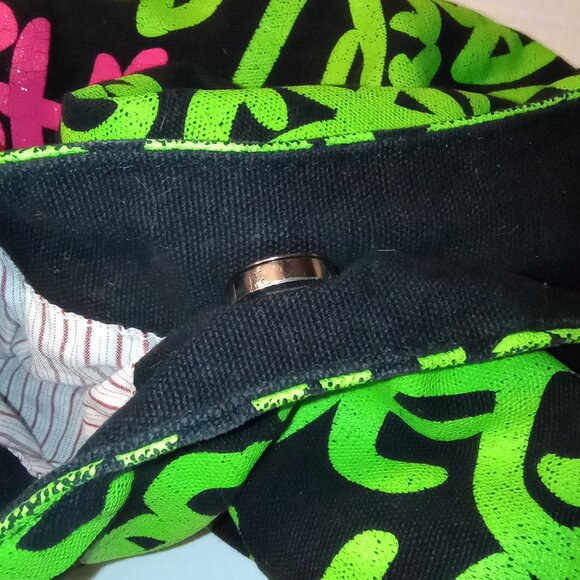 Robin Ruth Las Vegas Crossbody Bag Neon Green Pink - Picture 6 of 8